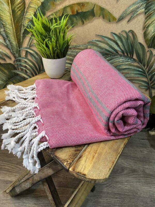 Organic Cotton Bath Towels | Premium Turkish Towels || The Bengal Stripe - Combo Pack of 3