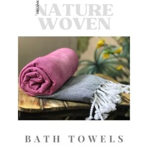 Organic Cotton Bath Towels | Premium Turkish Towels || Bird Rock Collection - RoseWood Pink
