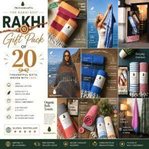 Rakhi Family Gift Collection | Pack of 20 Premium Bath Towels