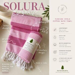 “Orchid Pink” Organic Cotton Bath Towel | AIRDROP Tech | Soft, Stylish & Gifting-Ready