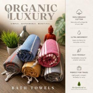 Organic Cotton Bath Towels | Premium Turkish Bath Towels || Family Pack of 5 | Super Saver Combo | – ”The Team”