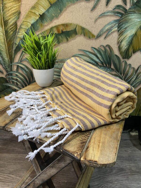 Organic Cotton Bath Towels | Premium Turkish Towels || The Bengal Stripe - Combo Pack of 3
