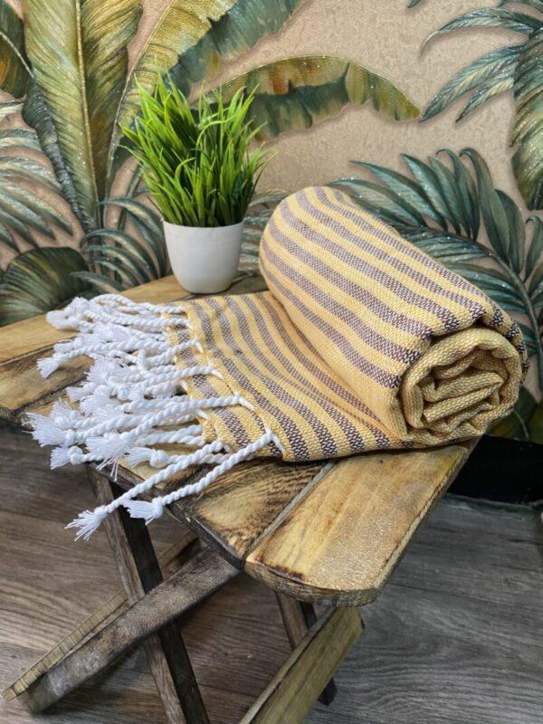 Organic Cotton Bath Towels | Premium Turkish Towels || The Bengal Stripe - Combo Pack of 3