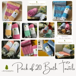 “Fantastic 20” – Jumbo Family Pack of 20 Organic Cotton Towels | Luxe, Soft & Everyday-Ready