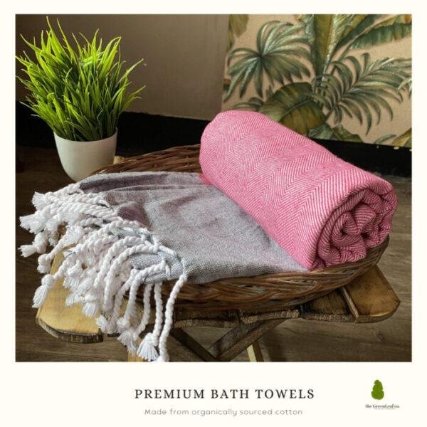 Organic Cotton Bath Towels | Premium Turkish Towels || Bird Rock Premium Collection Family Pack of 5 – ‘The Fantastic 5’