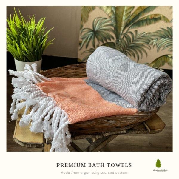 Organic Cotton Bath Towels | Premium Turkish Towels || Bird Rock Premium Collection Family Pack of 5 – ‘The Fantastic 5’