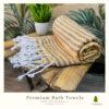 Organic Cotton Bath Towels | Premium Turkish Towels || The Bengal Stripe - Combo Pack of 3
