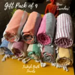 | Premium Organic Turkish Towels | Super Saver Pack of 9 Turkish Bath Towels - ''The Fabulous 9”