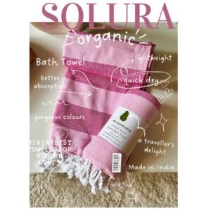 “Orchid Pink” Organic Cotton Bath Towel | AIRDROP Tech | Soft, Stylish & Gifting-Ready
