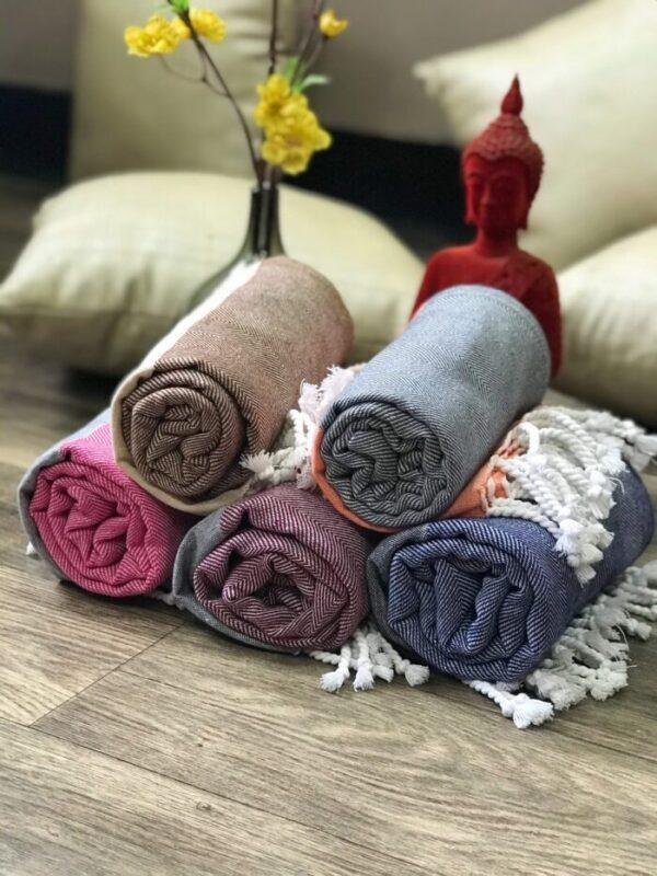 Organic Cotton Bath Towels | Premium Turkish Towels || Bird Rock Premium Collection Family Pack of 5 – ‘The Fantastic 5’