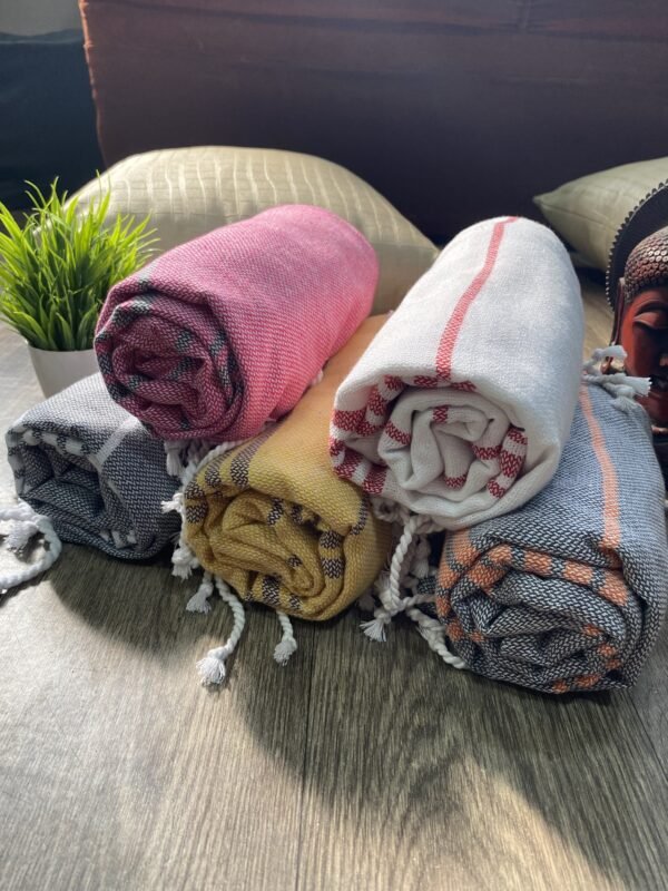 Super Saver Pack of '15'  Towels | Organic Cotton Bath Towels | Premium Turkish Towels | Ultra Soft | with AIRDROP Technology | Stripe Goodness Collection Family Pack of 15 Towels | Super Saver Combo | - '' Fantastic 15 '' - Image 2