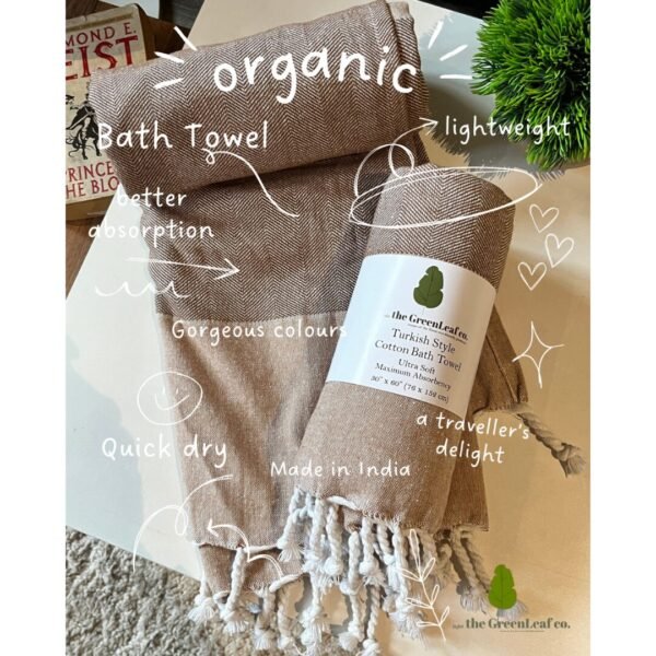 Organic Cotton Bath Towels | Premium Turkish Towels || Bird Rock Premium Collection Family Pack of 5 – ‘The Fantastic 5’