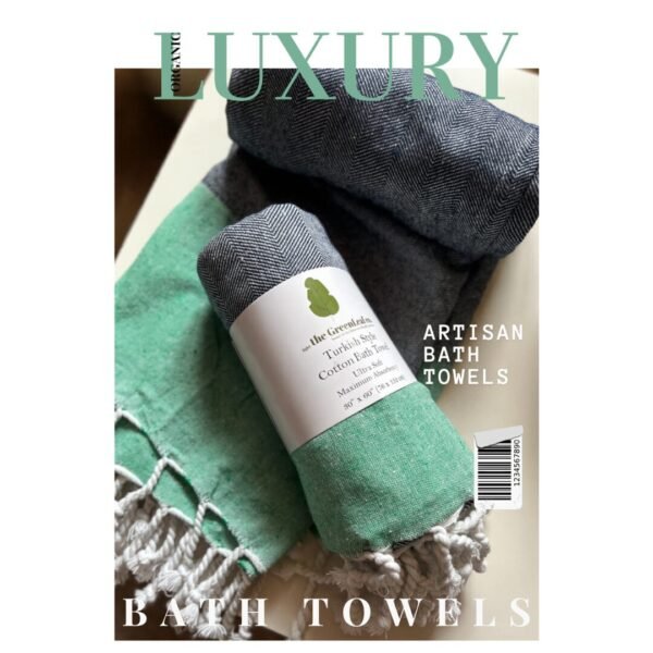 Organic Cotton Bath Towels | Premium Turkish Towels || Bird Rock Premium Collection Family Pack of 5 – ‘The Fantastic 5’