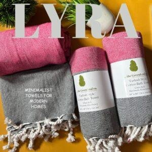 LYRÁ | Premium Organic Set of 3 RoseWood Pink Towel Set with AIRDROP Tech™