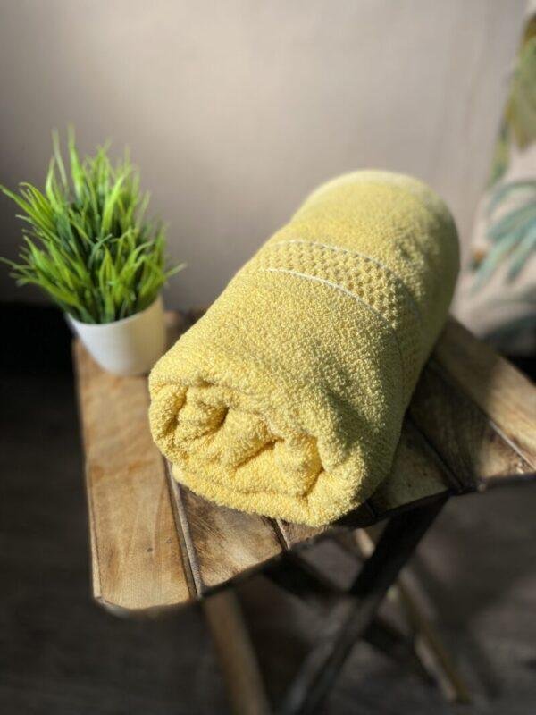 Super Soft 100 % Cotton Bath Towels - Lemon Yellow