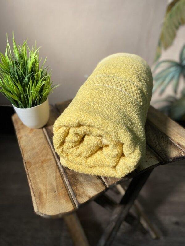 Super Soft 100 % Cotton Bath Towels - Lemon Yellow