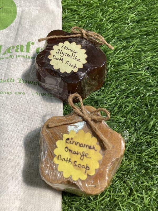 Organic Soap Bar  - 'Cinnamon Orange + Honey Glycerin' Bath Soap ( Pack of 2 ) 100% Vegan