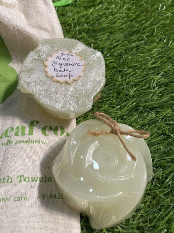 Organic Soap Bar  - 'Aloe Glycerin' Bath Soap ( Pack of 2 ) 100% Vegan