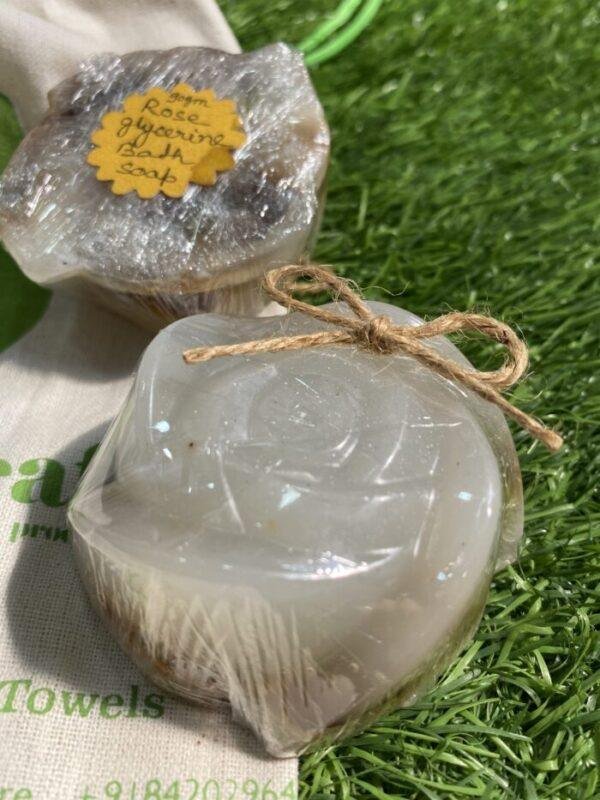 Organic Soap Bar  - 'Rose Glycerin' Bath Soap ( Pack of 2 ) 100% Vegan