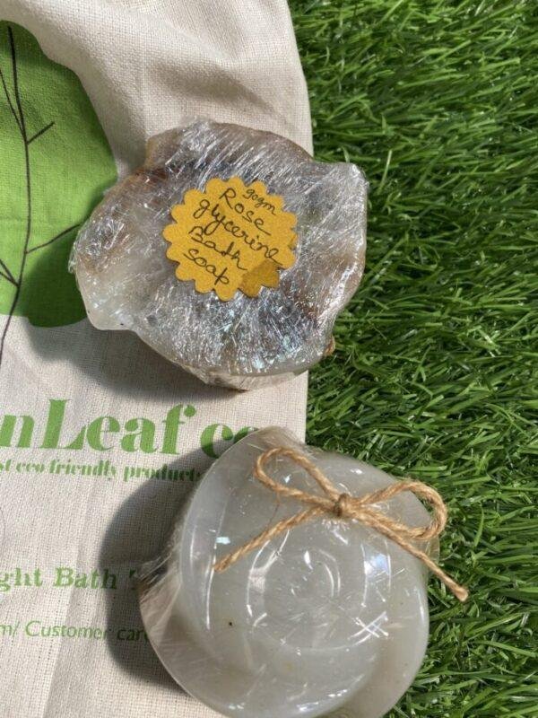Organic Soap Bar  - 'Rose Glycerin' Bath Soap ( Pack of 2 ) 100% Vegan