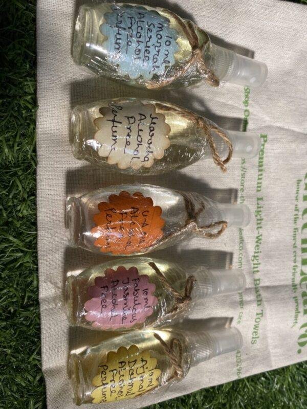 | Natural Blend Perfumes | Alcohol Free  | Marrah Series, Ajmal Dahnal Oudh Hayati , Fabulous Jasmine, Sandal Lover, & U&Me Mixed Fruit Perfumes 10 ml each Pack of 5 | for Men and Women |