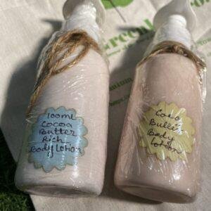 100% Pure & Organic - All Season Hand and Body Lotion | Non Greasy + Natural | 'Cocoa Butter' | Pack of 2 | 100 ml each