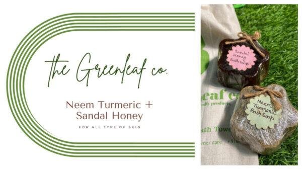 Organic Soap Bar  - 'Neem Turmeric + Sandal Honey' Bath Soap ( Pack of 2 ) 100% Vegan