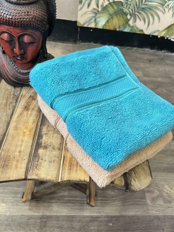 Ultra Premium | Ultra Soft | Egyptian Cotton Hand/Face Towels with zero twist | ”Blue Crushers” – Pack of 2