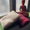 Ultra Premium | Ultra Soft | Egyptian Cotton Hand/Face Towels with zero twist | ''Red Impacts'' - Pack of 2