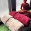 Ultra Premium | Ultra Soft | Egyptian Cotton Hand/Face Towels with zero twist | ''Red Impacts'' - Pack of 2