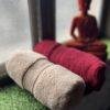 Ultra Premium | Ultra Soft | Egyptian Cotton Hand/Face Towels with zero twist | ''Red Impacts'' - Pack of 2