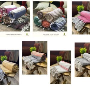 Super Saver Pack of '15'  Towels | Organic Cotton Bath Towels | Premium Turkish Towels | Ultra Soft | with AIRDROP Technology | Stripe Goodness Collection Family Pack of 15 Towels | Super Saver Combo | - '' Fantastic 15 ''