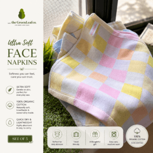 Ultra Soft Summer Face Napkins  – Mixed Colours | Pack of 5