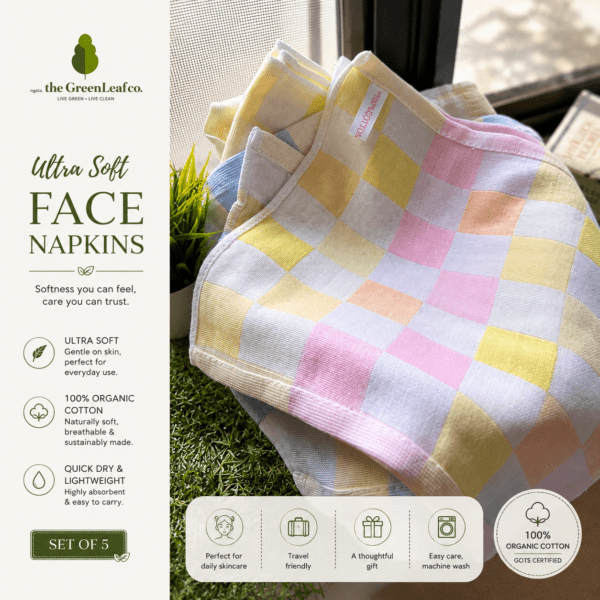 ChatGPT Image Aug 10, 2026, 04_44_00 PM Ultra Soft Summer Face Napkins – Mixed Colours | Pack of 5