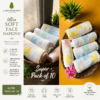 Ultra Soft Summer Face Napkins – Mixed Colours | Super Saver 'Pack of 10'