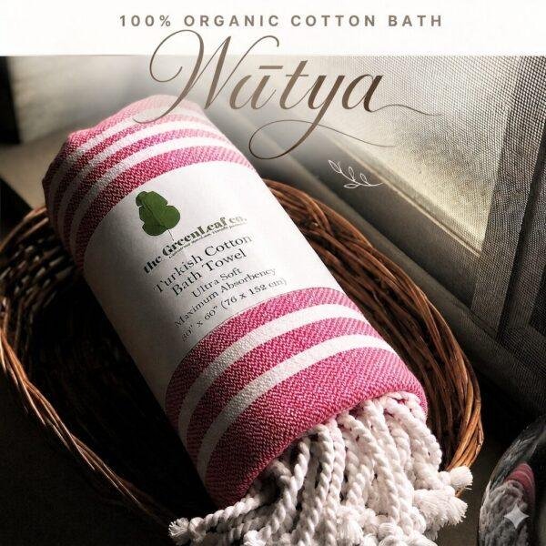 NĪTYA – Luxury Handwoven Bath Towel | Rose Pink