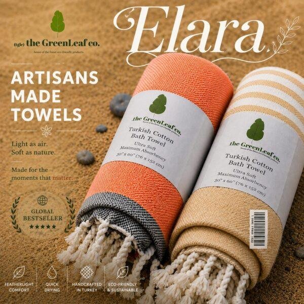 ELARÁ | Organic set of 2 Towel with AIRDROP Tech™