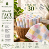 Ultra Soft Summer Face Napkins – Mixed Colours | Super Saver Gift ‘Pack of 30′