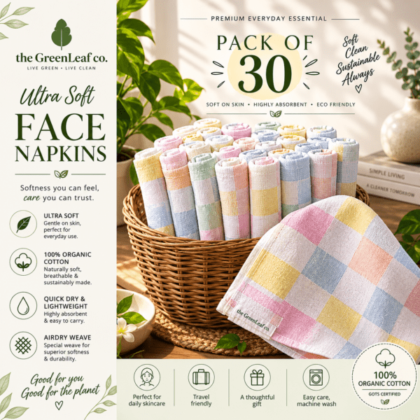 Ultra Soft Summer Face Napkins – Mixed Colours | Super Saver Gift ‘Pack of 30′