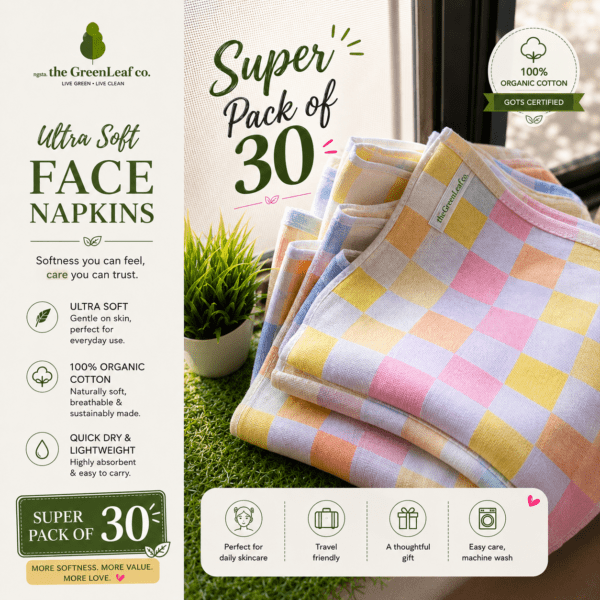 Ultra Soft Summer Face Napkins – Mixed Colours | Super Saver Gift ‘Pack of 30′