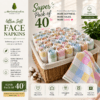 Ultra Soft Summer Face Napkins – Mixed Colours | Jumbo Gift ‘Pack of 40′